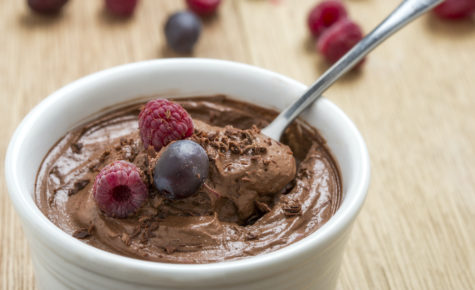 Mousse au chocolat et au beurre de cacahuète