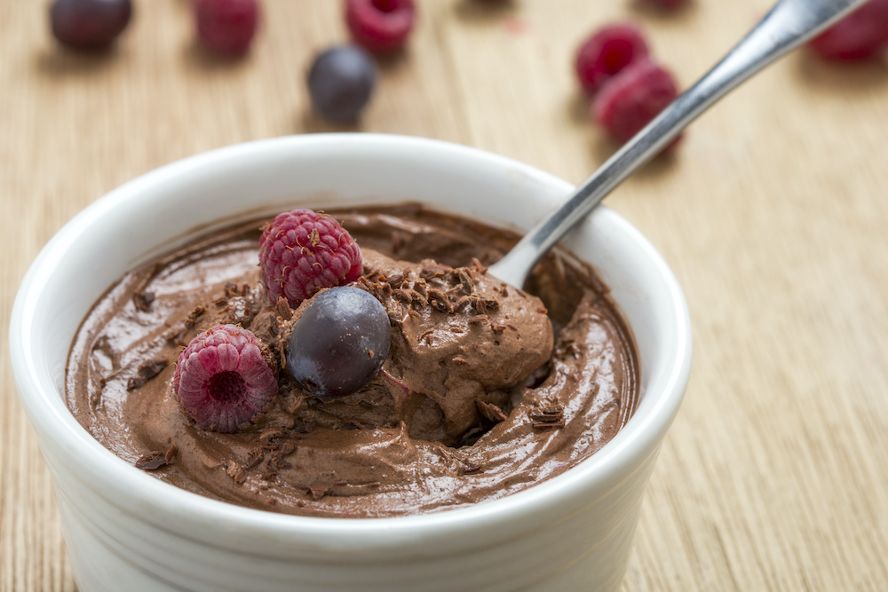 Mousse au chocolat et au beurre de cacahuète