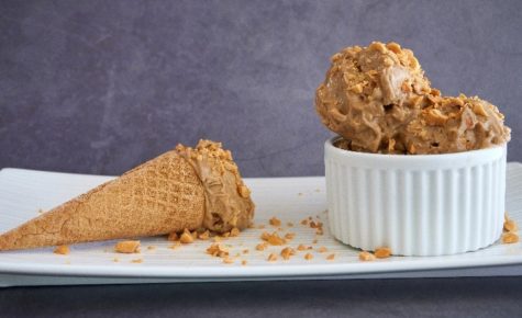 Glace au beurre de cacahuète et pépites de chocolat